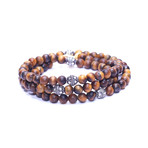 Three Layer Wrap Bracelet // Tiger Eye