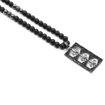 Fleur De Lis Trinity Pendant // Black