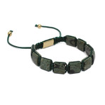 Classic Flat Beaded Bracelet (Green)