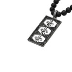 Fleur De Lis Trinity Pendant // Black