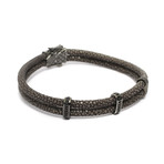 Classic Stoppers // Double Layered Leather Bracelet (Grey)