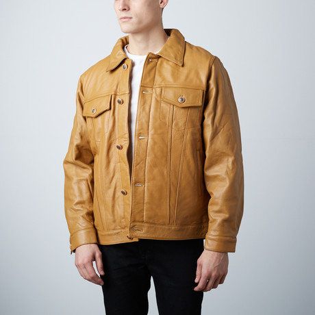 Glove Leather Jacket // Timber (S)