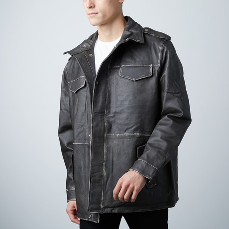 Distressed Field Jacket // Antique Black (S)