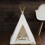 Pet Teepee // Gold (24"L x 24"W x 32"H)