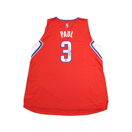 Chris Paul Signed Red LA Clippers Jersey