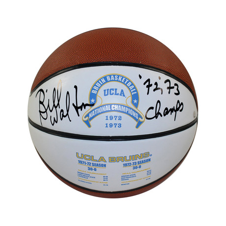 Bill Walton Signed UCLA 1972 and 1973 National Champions Basketball