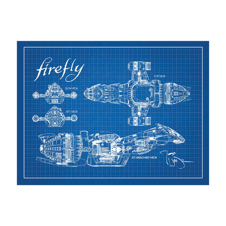 Firefly Serenity Blueprint (Blue Grid)