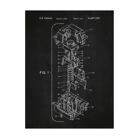 Key Cap // 1984 (Blue Grid)