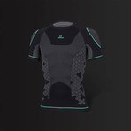 Energy Shirt Unisex Baselayer // Black + Green (L-XL)