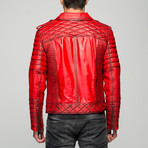 Leather Jacket // Red (XL)