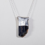 Black Tourmaline Silver Necklace