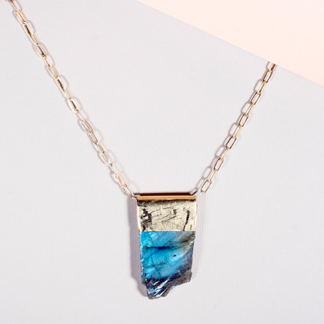 Labradorite Necklace // Blue