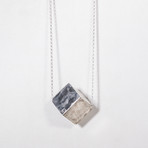 Sterling Silver Cube Necklace