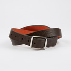 Reversible Belt // Dark Brown + Bold Orange (40)