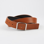 Reversible Belt // Navy + Bourbon (38)