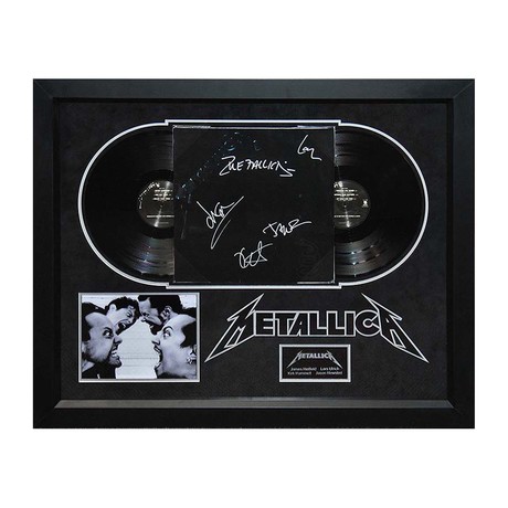Signed + Framed Album Collage // "Black" // Metallica