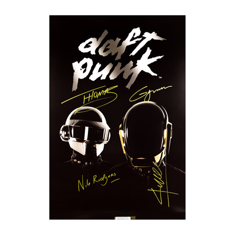 Signed + Framed Poster // Daft Punk