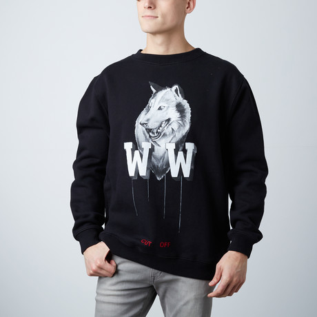 Othelo's Wolf Crewneck // Black (XXS)