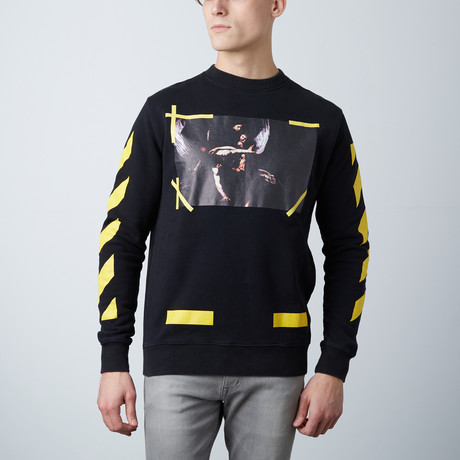 Off White // 7 Opere Crewneck // Black Multicolor (XXS)