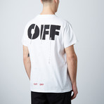 Off White // Silver Off T-Shirt // White (L)