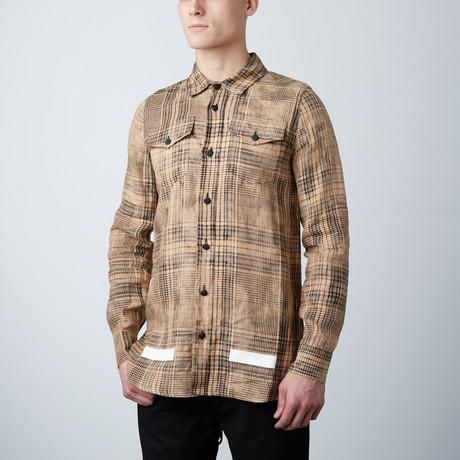 Off White // Linen Check Shirt // Beige + White (XXS)