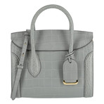 Heroine Shopper 30 // Silky Embossed Croccalf Handbag // Smog