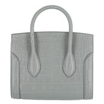 Heroine Shopper 30 // Silky Embossed Croccalf Handbag // Smog