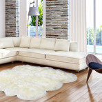 Handmade Wool Sheepskin // Ivory (5'0" x 6'0")