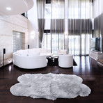 Gray Wool Sheepskin Rug // Quatro