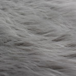 Faux Fur Grey Acrylic Rug