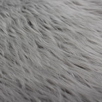 Faux Fur Grey Acrylic Rug // Quatro