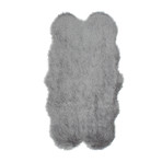 Faux Fur Grey Acrylic Rug // Quatro