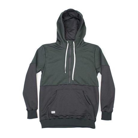 Gefo Half-Zip Hoodie // Black + Chinquapin (S)