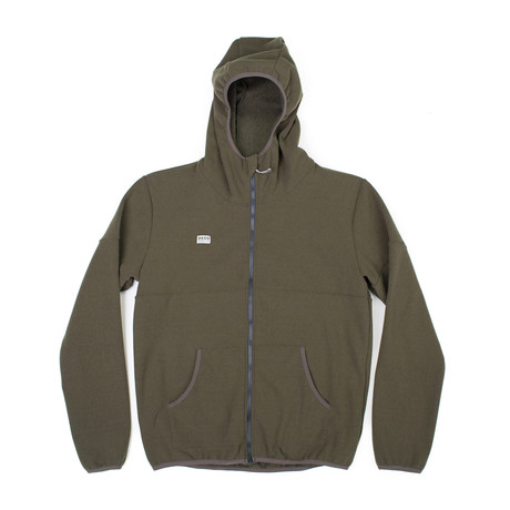 Wooly Zip Hoodie // Army (S)