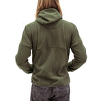 Wooly Zip Hoodie // Army (S)