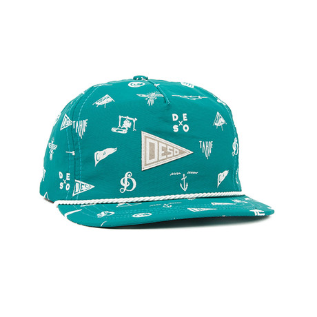 Flag Camper Cap (Dark Teal)