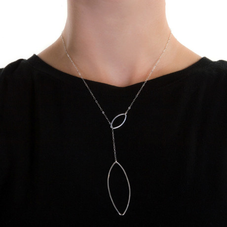 Lotus Lariat Necklace