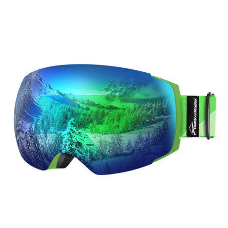 Ski Goggles PRO // Green + Grey