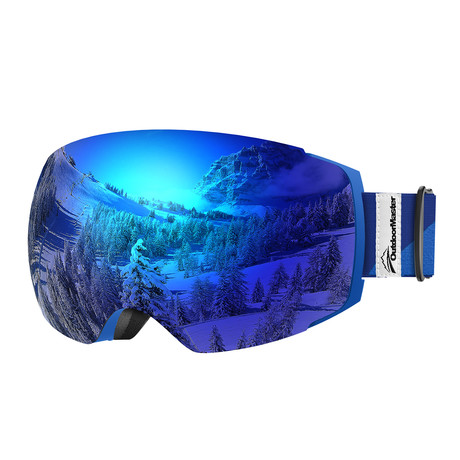 Ski Goggles PRO // Blue + Grey-Blue