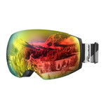 Ski Goggles PRO // Black + Grey-Red