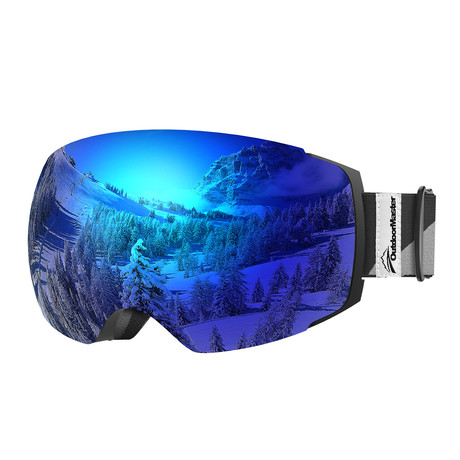 Ski Goggles PRO // Black + Gray-Blue