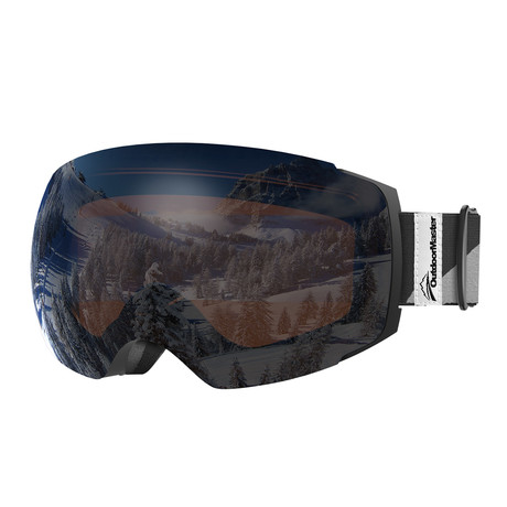 Ski Goggles PRO // Black + Orange-Silver