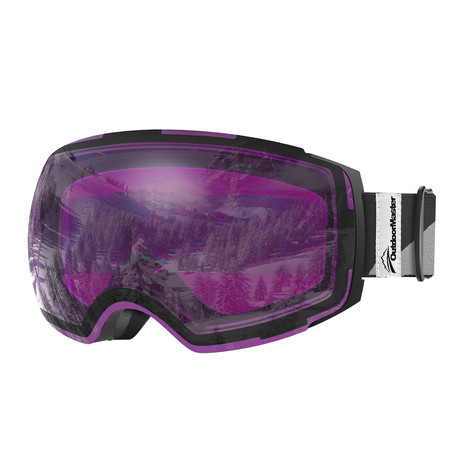 Ski Goggles PRO // Black + Purple-Silver