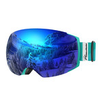 Ski Goggles PRO // Teal + Blue