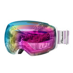 Ski Goggles PRO // White + Purple-Red