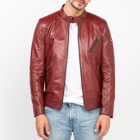 Hagger Leather Jacket // Bordeaux (XS)