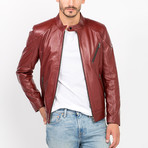 Hagger Leather Jacket // Bordeaux (XS)