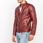 Hagger Leather Jacket // Bordeaux (XS)