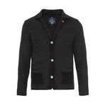 Contrast Cardigan // Black (3XL)