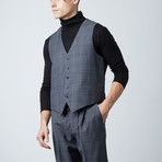 Bresciani // Modern Fit 3 Piece Suit // Windowpane Gray (US: 40R)